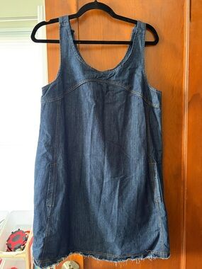 Natural Life Denim Sleeveless Shift Dress - Blue